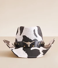 Cow Print Cowboy Hat