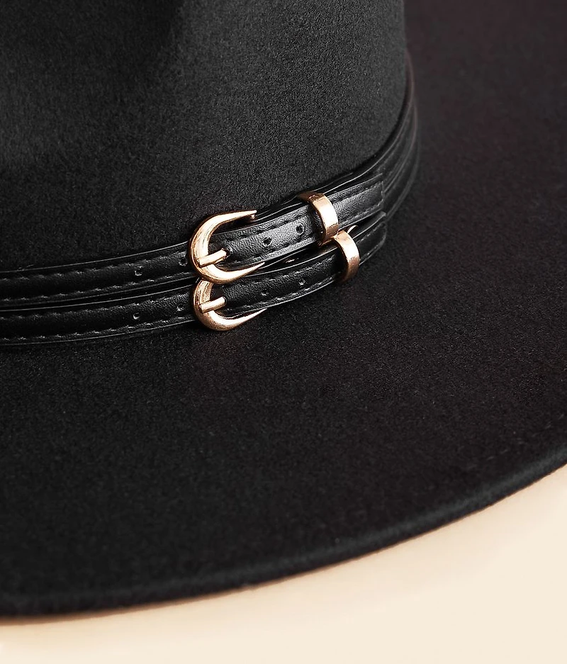 Buckle Banded Panama Hat