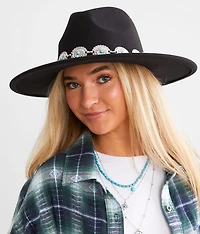 Turquoise Chain Panama Hat