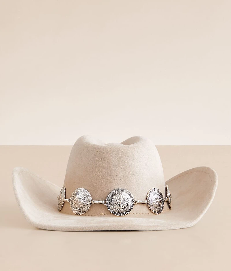 Metal Conch Cowboy Hat