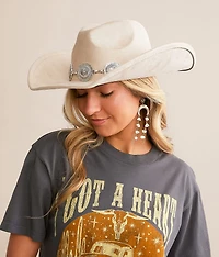 Metal Conch Cowboy Hat