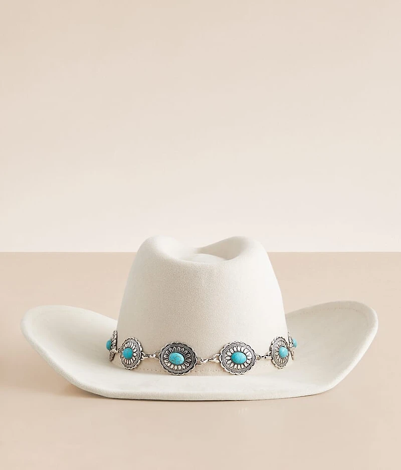 Turquoise Conch Cowboy Hat