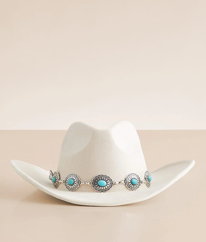 Turquoise Conch Cowboy Hat