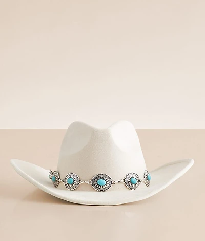 Turquoise Conch Cowboy Hat
