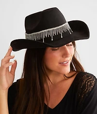 Rhinestone Fringe Cowboy Hat
