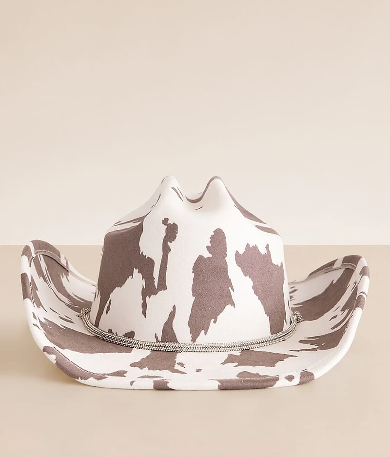 Glitz Cow Print Cowboy Hat