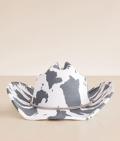 Glitz Cow Print Cowboy Hat