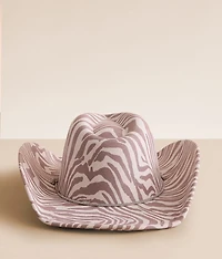 Zebra Glitz Cowboy Hat