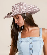 Zebra Glitz Cowboy Hat