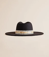 Metallic Banded Panama Hat