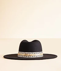 Metallic Banded Panama Hat