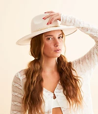 Metallic Banded Panama Hat