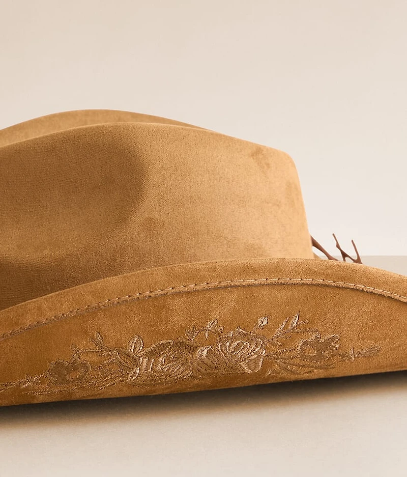 Floral Embroidered Cowboy Hat