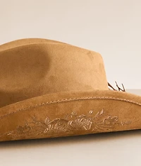 Floral Embroidered Cowboy Hat