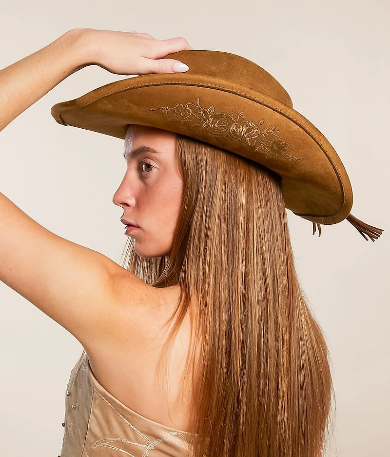 Floral Embroidered Cowboy Hat