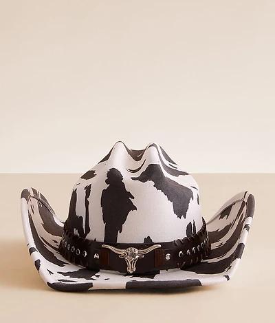 Sterling & Stitch Steer Studded Cowboy Hat
