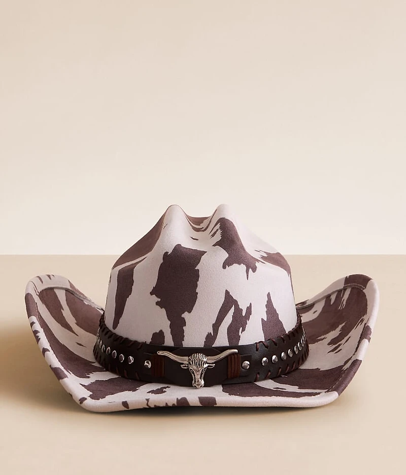 Fame Accessories Zebra Cowboy Hat