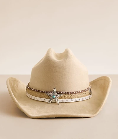 Fame Accessories Western Banded Cowboy Hat