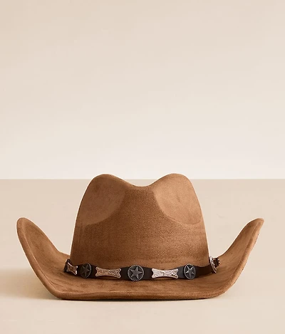 Sterling & Stitch Western Concho Cowboy Hat