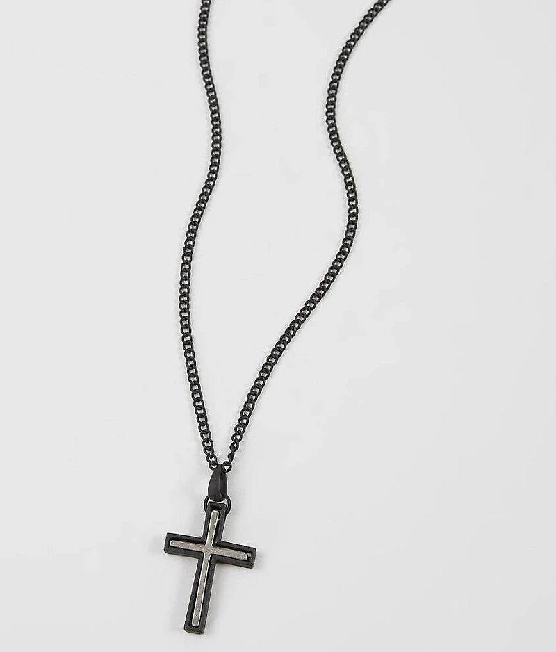 Inset Cross Necklace