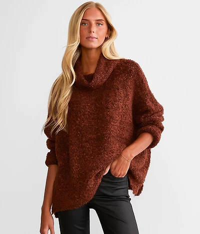 Boucle Yarn Oversized Sweater