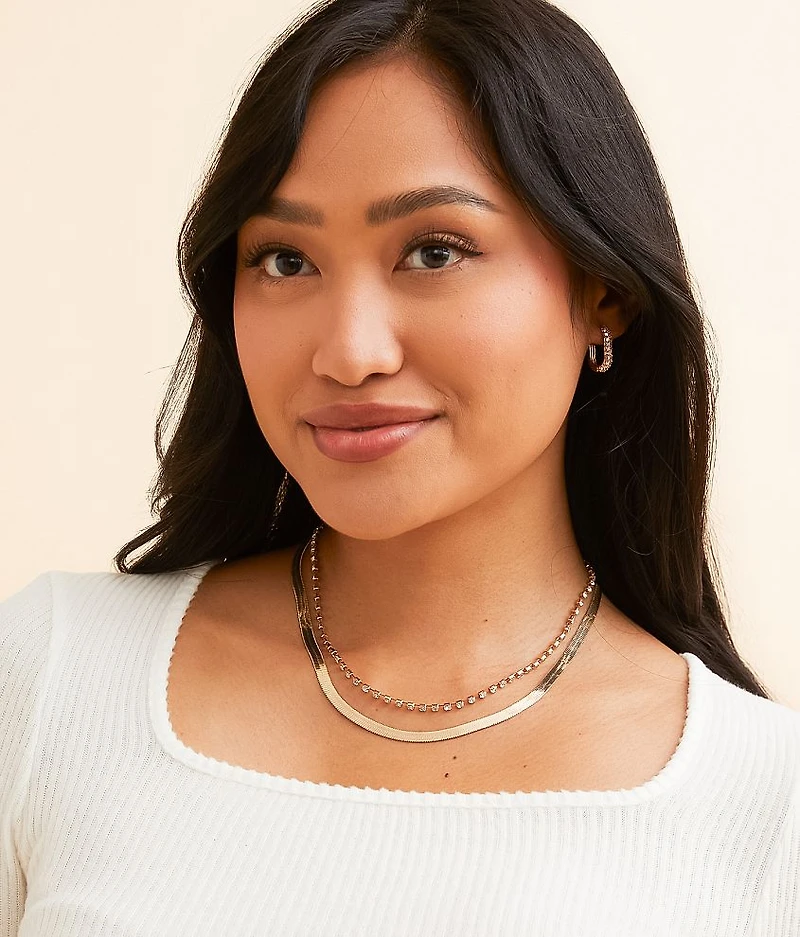 2 Pack Glitz Necklace Set