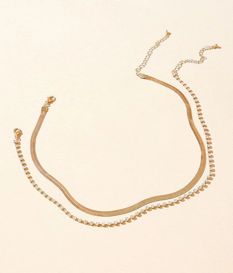 2 Pack Glitz Necklace Set