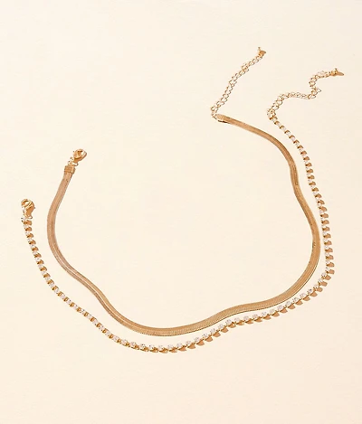 2 Pack Glitz Necklace Set