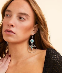 Western Steer Drop Earring