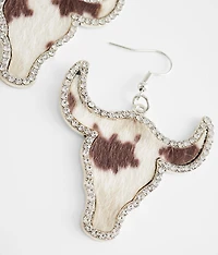Western Steer Drop Earring