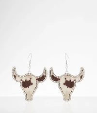 Western Steer Drop Earring
