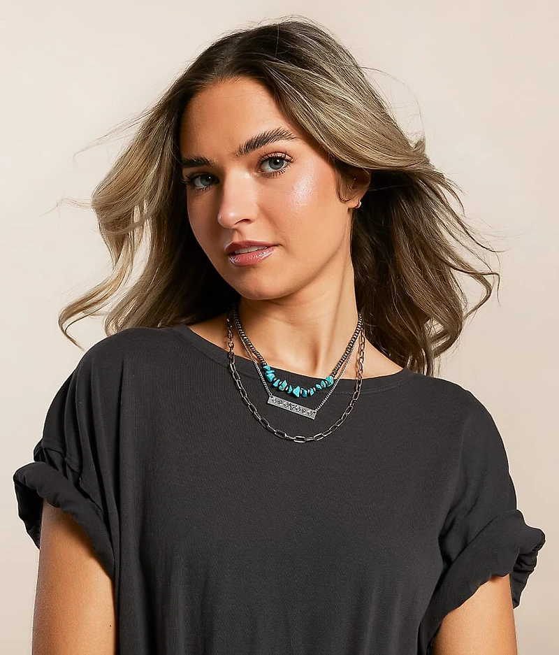 3 Pack Western Stack Necklace Set