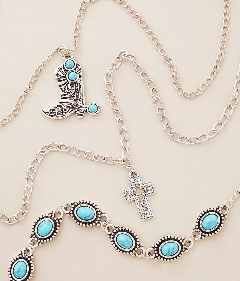 3 Pack Western Necklace Set