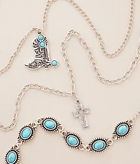 3 Pack Western Necklace Set