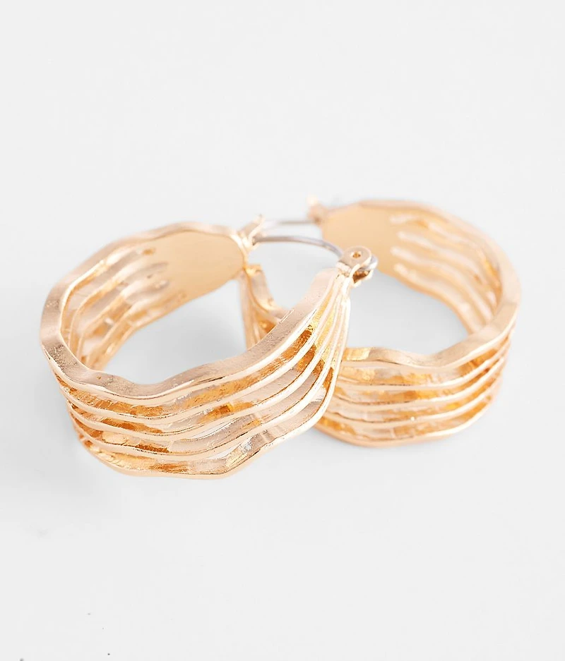 Wavy Hoop Earring