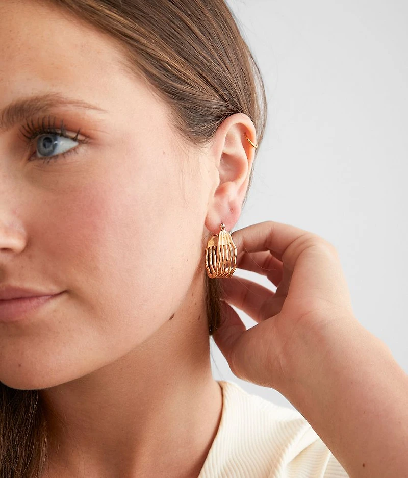 Wavy Hoop Earring