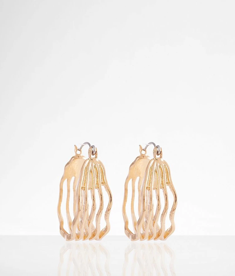 Wavy Hoop Earring