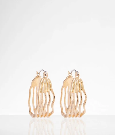 Wavy Hoop Earring