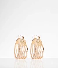 Wavy Hoop Earring