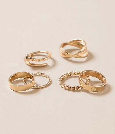 6 Pack Stackable Ring Set