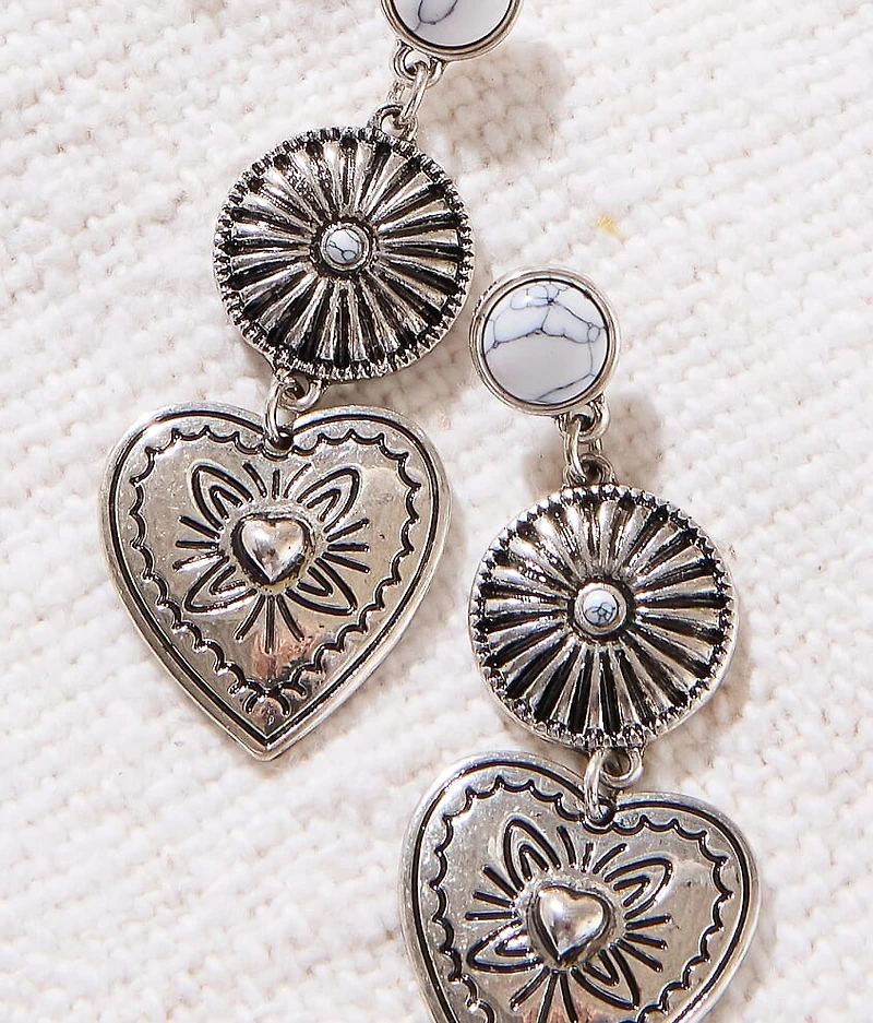 Stone Heart Earring