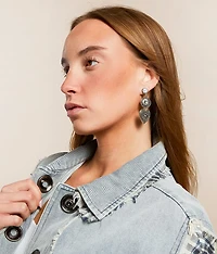 Stone Heart Earring