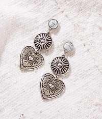Stone Heart Earring
