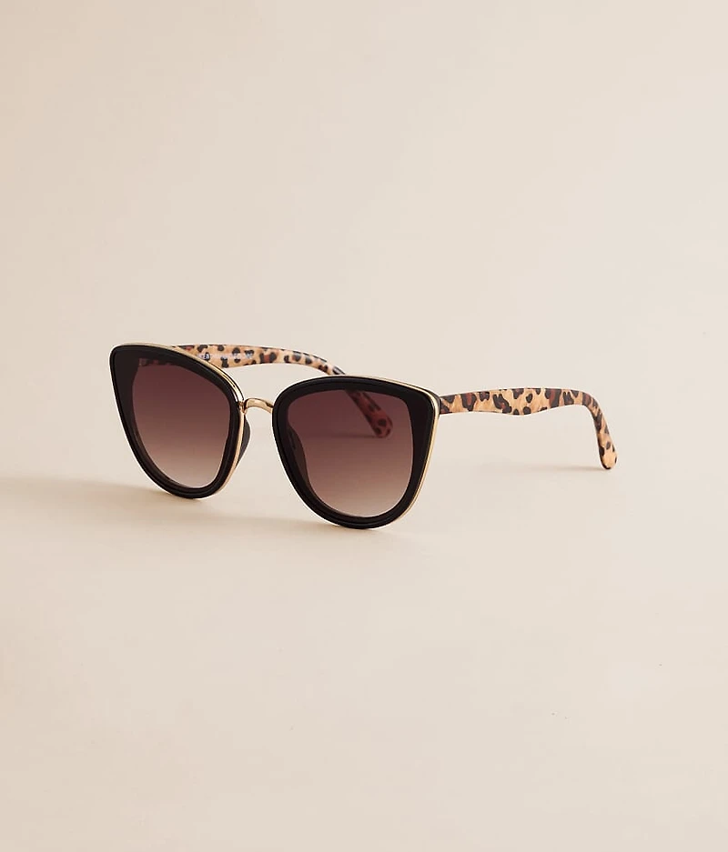 Leopard Print Cateye Sunglasses