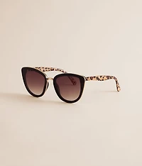 Leopard Print Cateye Sunglasses