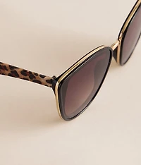 Leopard Print Cateye Sunglasses