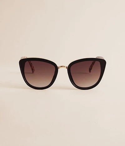Leopard Print Cateye Sunglasses