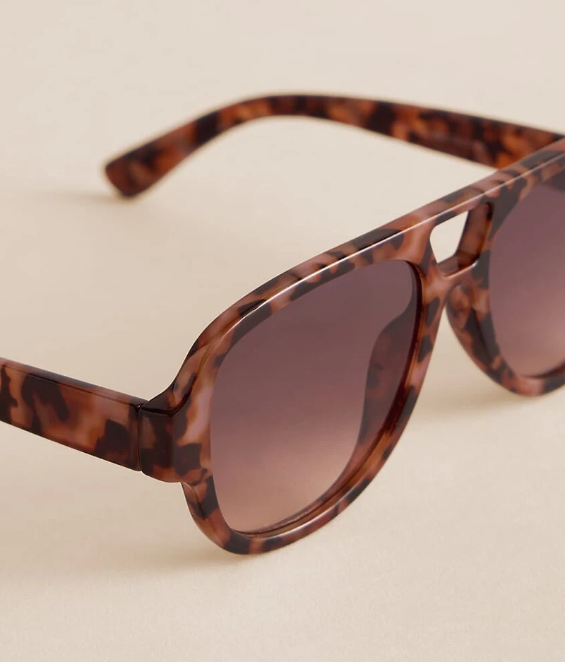 Tort Aviator Sunglasses