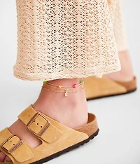 3 Pack Flower Ankle Bracelet Set