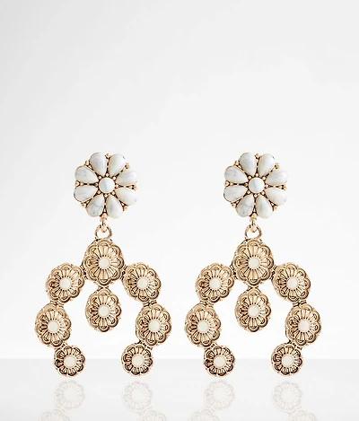 Howlite Floral Earring